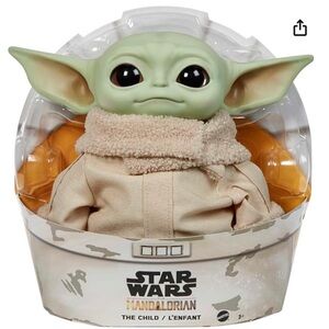 Star Wars Grogu Plush Character with Soft Body. Star Wars The Mandalorian,